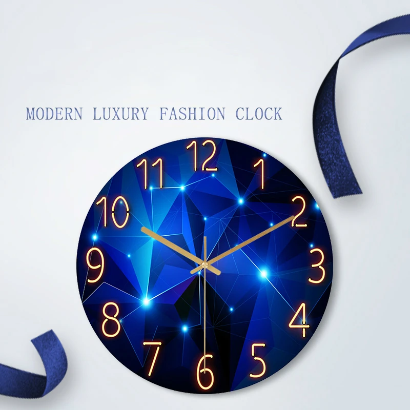 

Nordic Marble Wall Clock Modern Minimalist Bedroom Art Clocks Personality Creative Living Room Tempered Glass Fashion Wall Watch