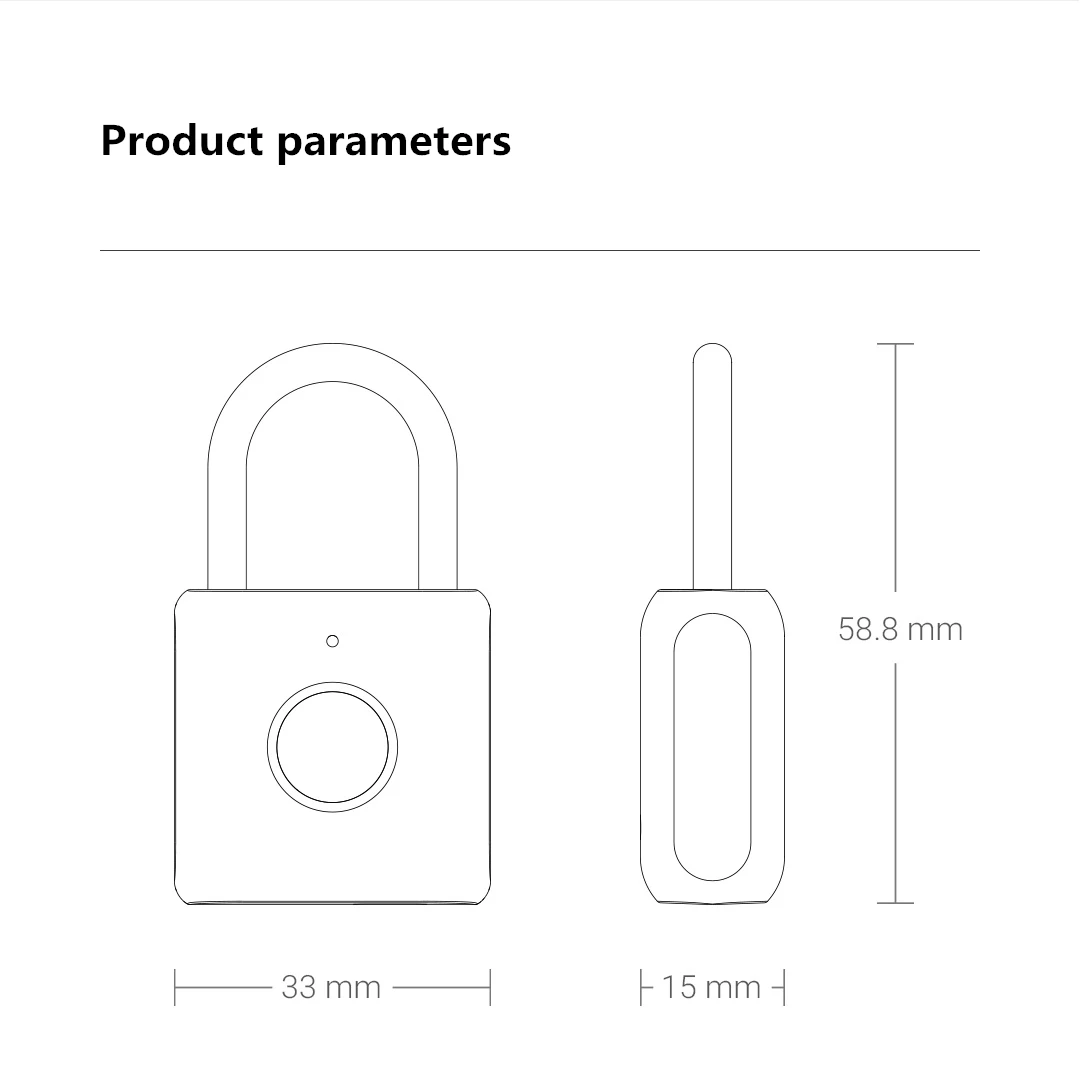 Xiaomi умный замок отпечатков пальцев Kitty Touch Открытый USB Водонепроницаемый Электронный замок с отпечатком пальца Противоугонный багажный Чехол безопасности