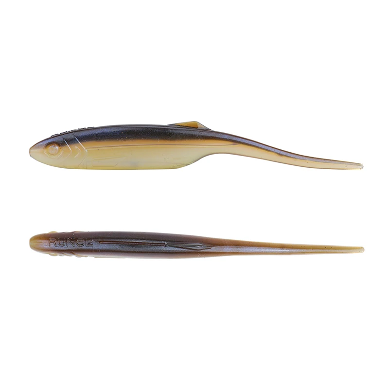 RUNCL 12/15Pcs Shad Worm Soft Bait 10cm 12cm Flat Thin Tail Jigging Wobblers Fishing Lure Tackle Bass Pike Silicone Swimbait - купить по