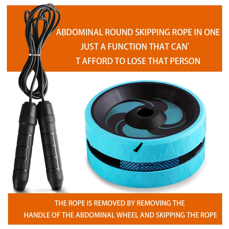 

2 In 1 Ab Roller&Jump Rope No Noise Abdominal Wheel Ab Roller with Mat Exercise Gym Fitness Equipment Abdominal Wheel Roller