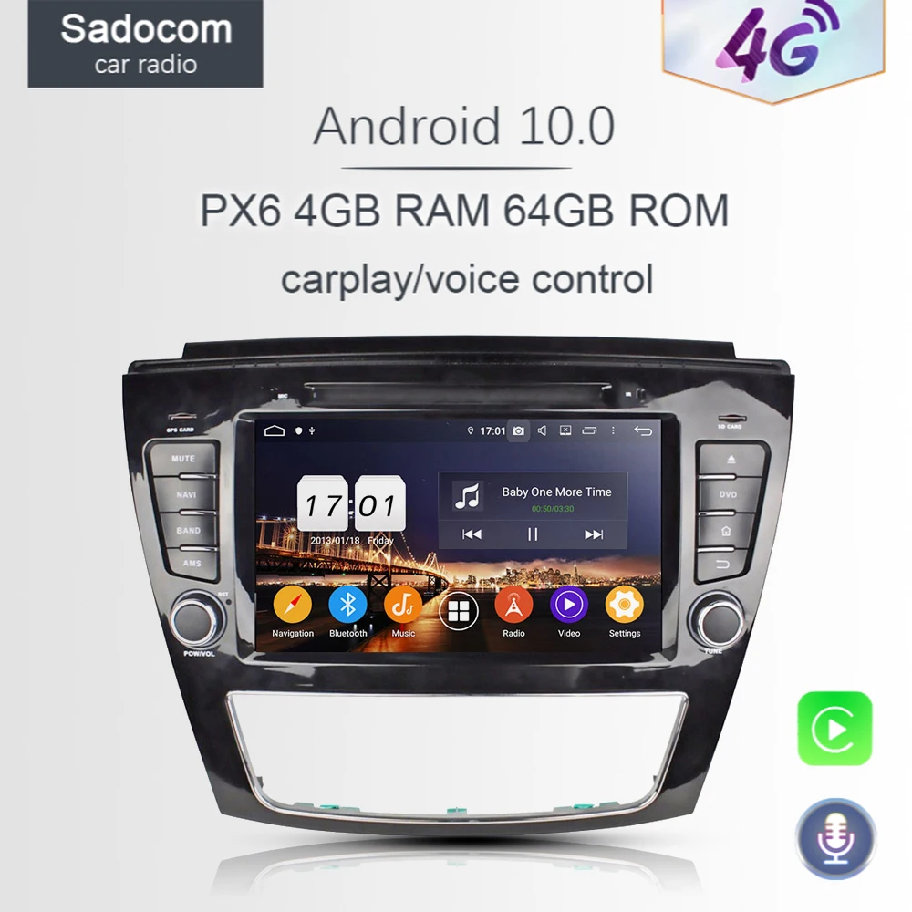 720P PX6 DSP 8 &quotAndroid 10 0 для JAC S5 hand free USB 4 Гб + 64 ядер автомобильный DVD плеер GPS Glonass карта