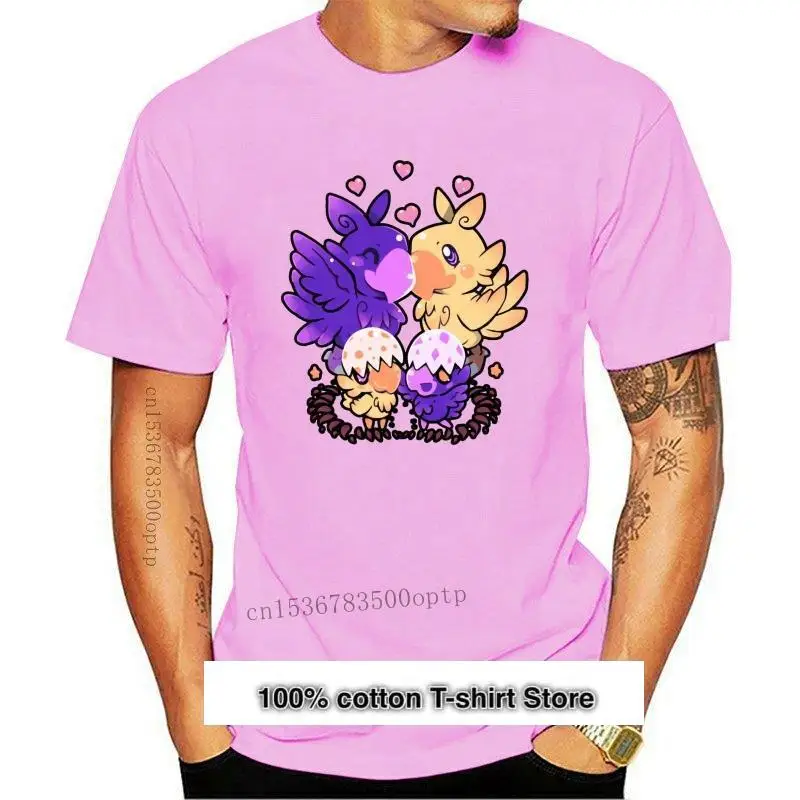

Camiseta a la moda para mujer, camiseta TIDA de Chocobo Family Final para mujer, T-Shirt-4517A