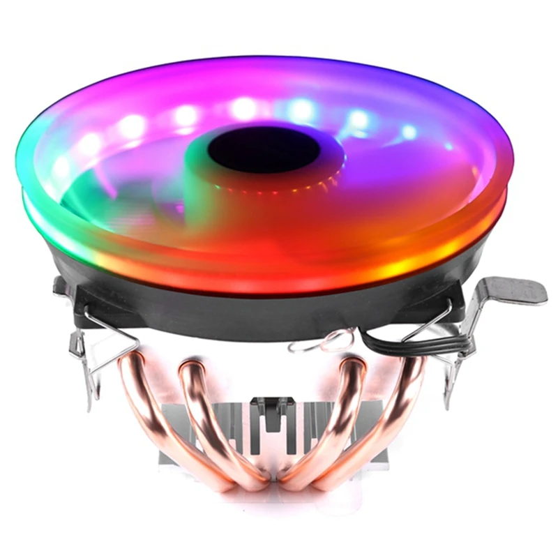 3Pin 4 теплотрубки PC Вентилятор охлаждения RGB светодиодный Процессор теплоотводы