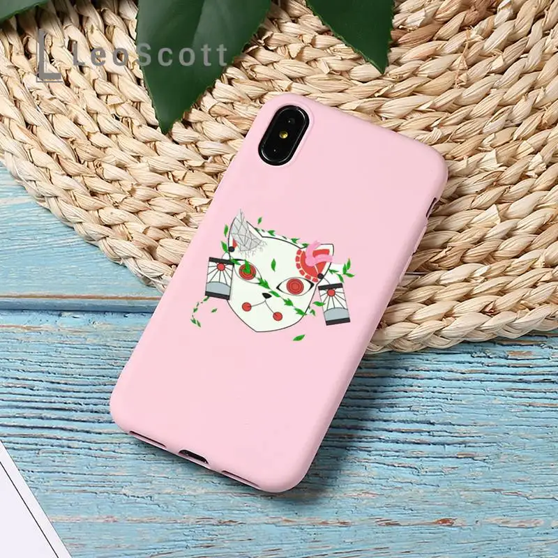 

Demon Slayer Kimetsu No Yaiba Phone Case Candy Color for iPhone 11 12 mini pro XS MAX 8 7 6 6S Plus X 5S SE 2020 XR