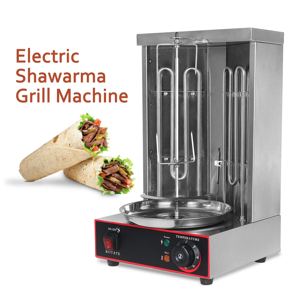 ITOP Shawarma Grill 15A Electric Doner Kebab Machine Tacos Al Pastor Gyros Rotisserie Automatic Rotaty Kebab Doner BBQ Equipment