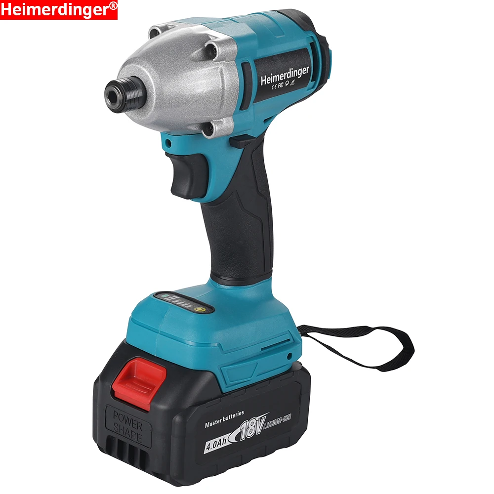 

18V lithium battery powered 1/4“ cordless brushless impact driver dril impact drill driver with two 4.0Ah batteries