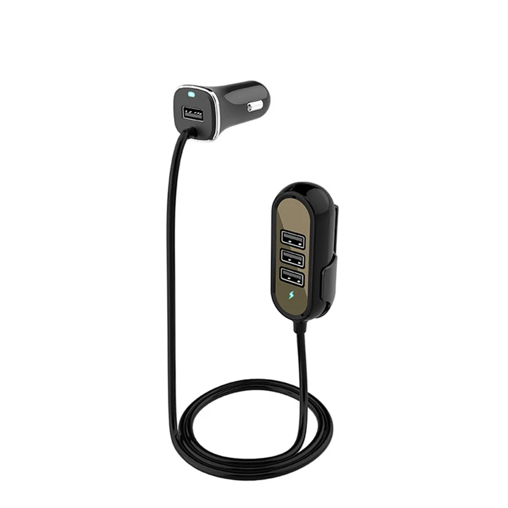 Автомобильный Универсальный зарядный usb-кабель MOSUNX 12-24 В 4 порта 25 Вт длина кабеля