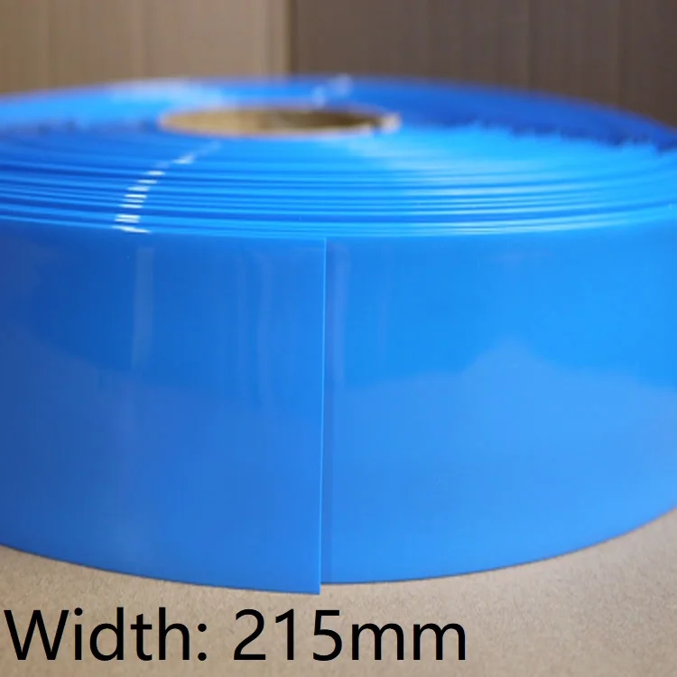 

Width 215mm PVC Heat Shrink Tube Dia 136mm Lithium Battery Insulated Film Wrap Protection Case Pack Wire Cable Sleeve Blue