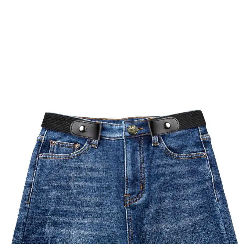 

80-100cm Buckle-Free Belt For Jeans Pants Highest Quality Elastic Weave Waist Belts For Women/Men