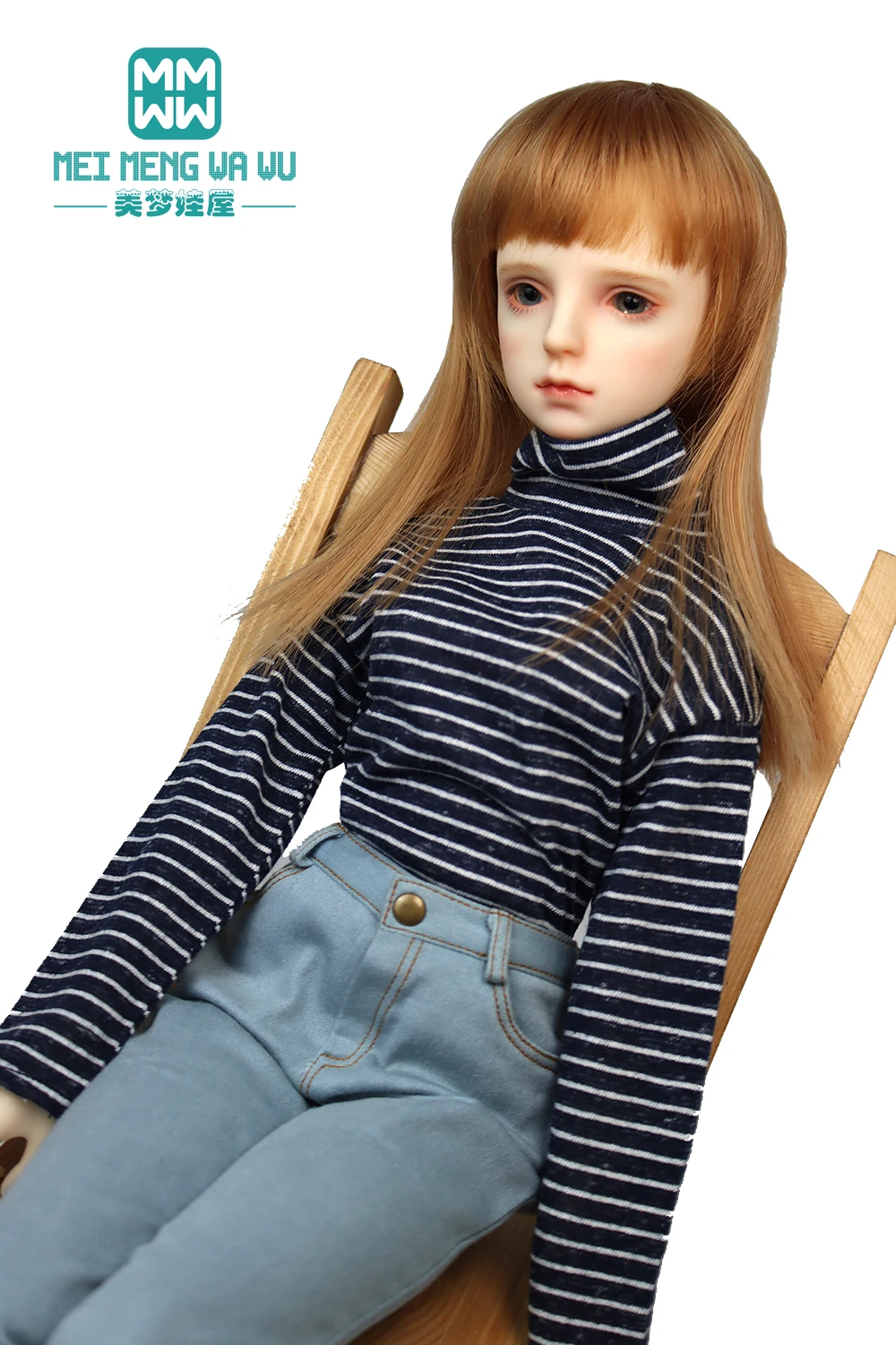 

Одежда для куклы BJD 58-60 см 1/3 BJD SD куклы игрушки шарнирная кукла модная полосатая рубашка с высокой шеей