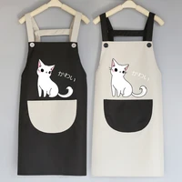 cute apron with hand wipe towel waterproof and oil proof home kitchen cooking housework men and women fashion adult overalls