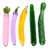 crystal anal plug cucumber banana fruits masturbation sex toys g spot massage prostate massager erotic toys for women gay