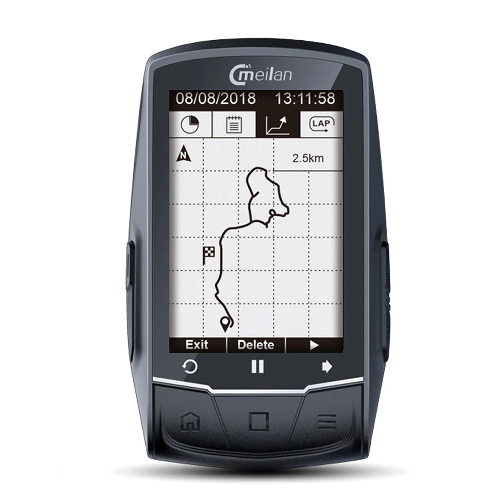 Велокомпьютер Meilan M1 GPS-навигация спидометр BLE4.0 подключение к монитору частоты