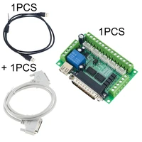3pcsset 1pcs mach3 control board usb cablelpt cable 5 axis cnc interface adapter breakout board for stepper motor driver