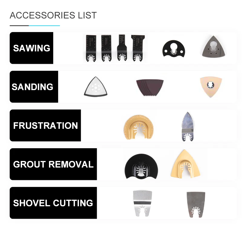 

Cordless Oscillating Multi-Tools Multifunction Tool Electric Trimmer Saw for Wood Working Compatible 1830 1840 1850 1860