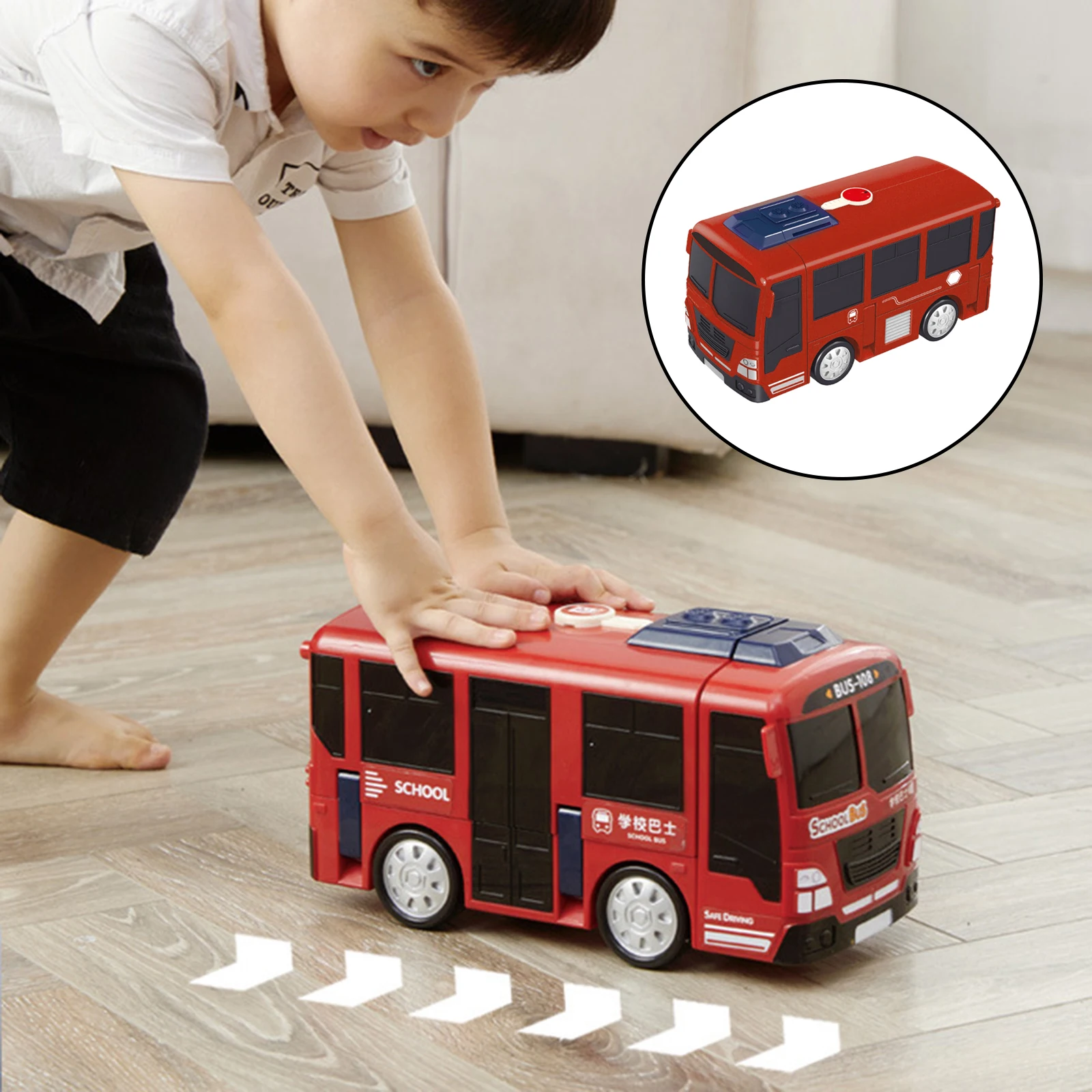 Multifunction Bus Toy Baby Deformation Child Early Educational Multifunctional Car Driving Simulation with Music Light | Игрушки и хобби