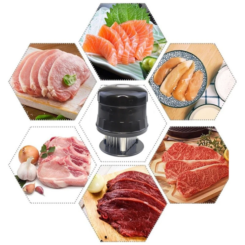 

Professional Meat Tenderizer Needle With 56 Stainless Steel Blades Kitchen Cooking Tools Tender Meat Hammer For Beef Steak