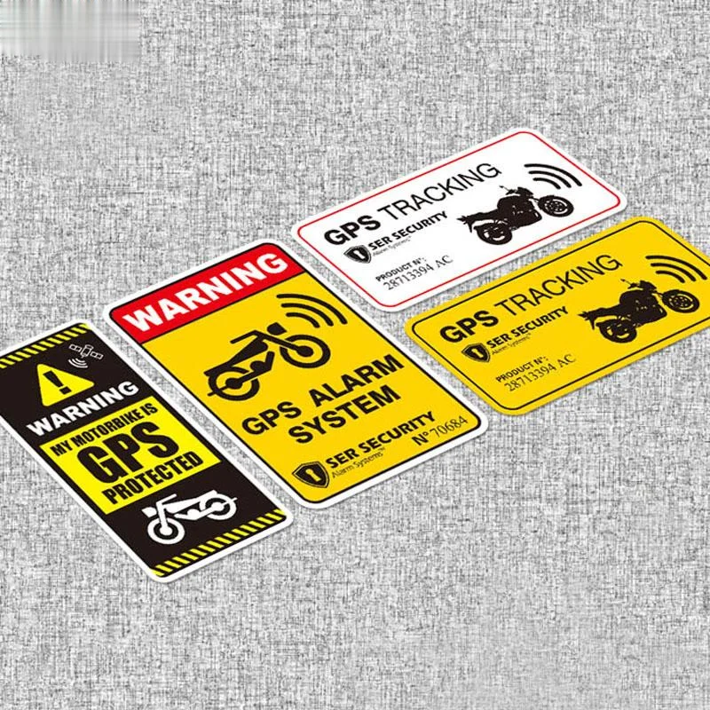 

Car Sticker Warning Lable GPS TRACKING Stickers Anti-theft Waterproof Reflective Sticker for Motorcycle Bike Decal 8X4CM