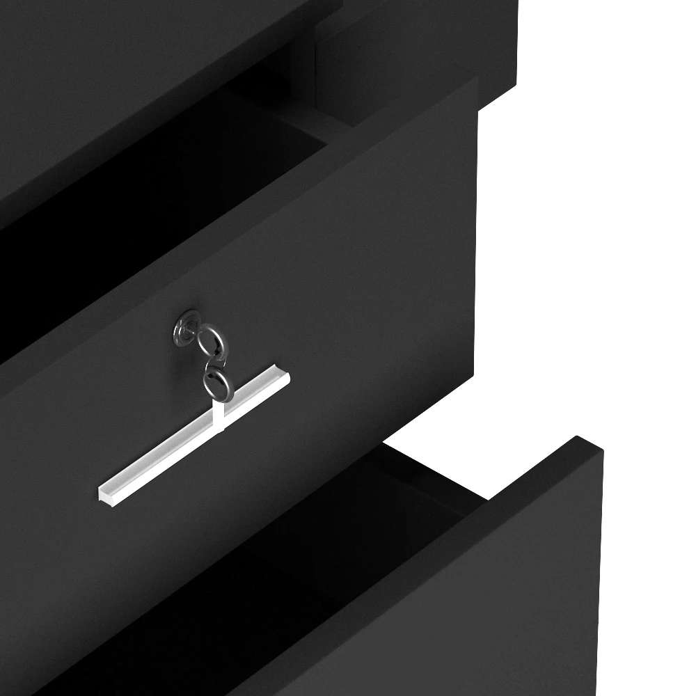 

Easy To Install and Store Physical Hair Salon Salon for Easy Heating Locker/hair Dryer Black Rack with Lock Drawer