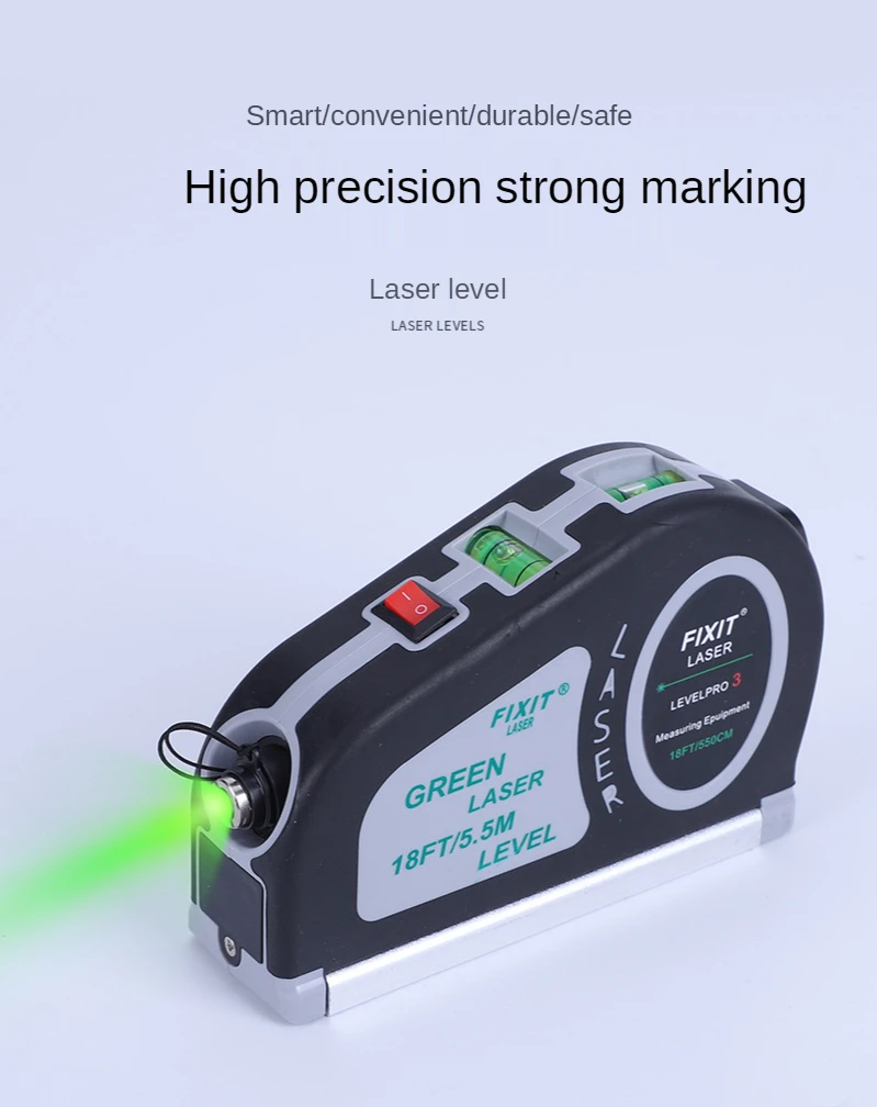 

Infrared green light level meter multi-function lithium battery laser level cross line wire-setting device