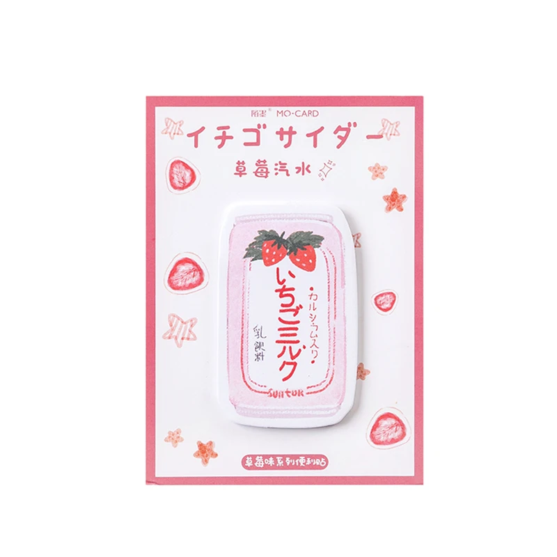 

20 Set Memo Pads Sticky Notes Kawaii Cute Strawberry Paper Notepad Daliy Scrapbooking Stickers Office School stationery Bookmark