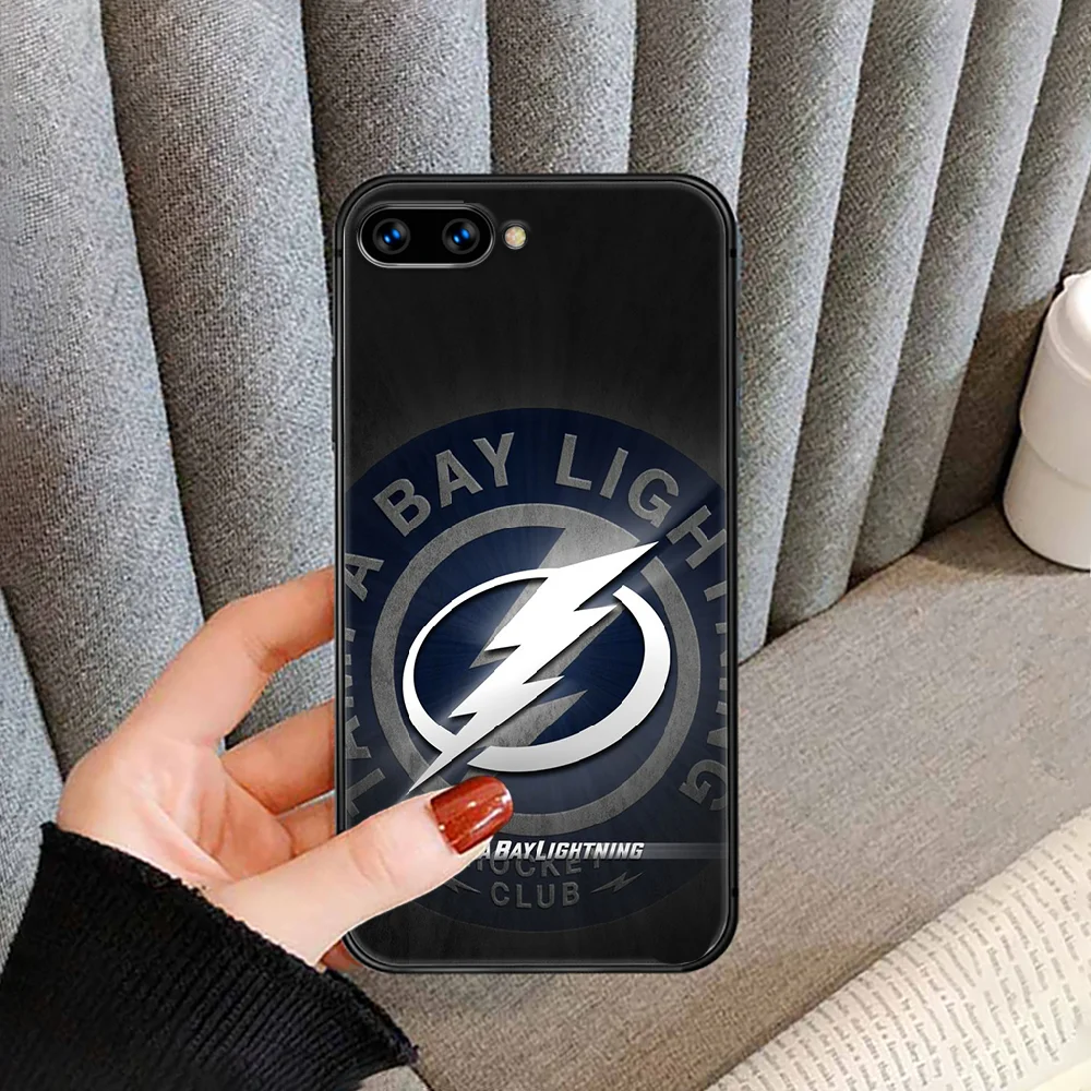 

Tampa Bay Lightnings Phone Case For HUAWEI honor nova 5 7 8 9 10 20 30 A C T I X Lite Pro black cover painting back soft funda