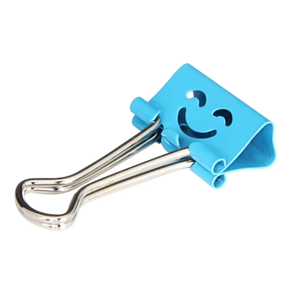 

40pcs Binder Clips Smile Face File Paper Clip for Home School Office (Mixed Color)