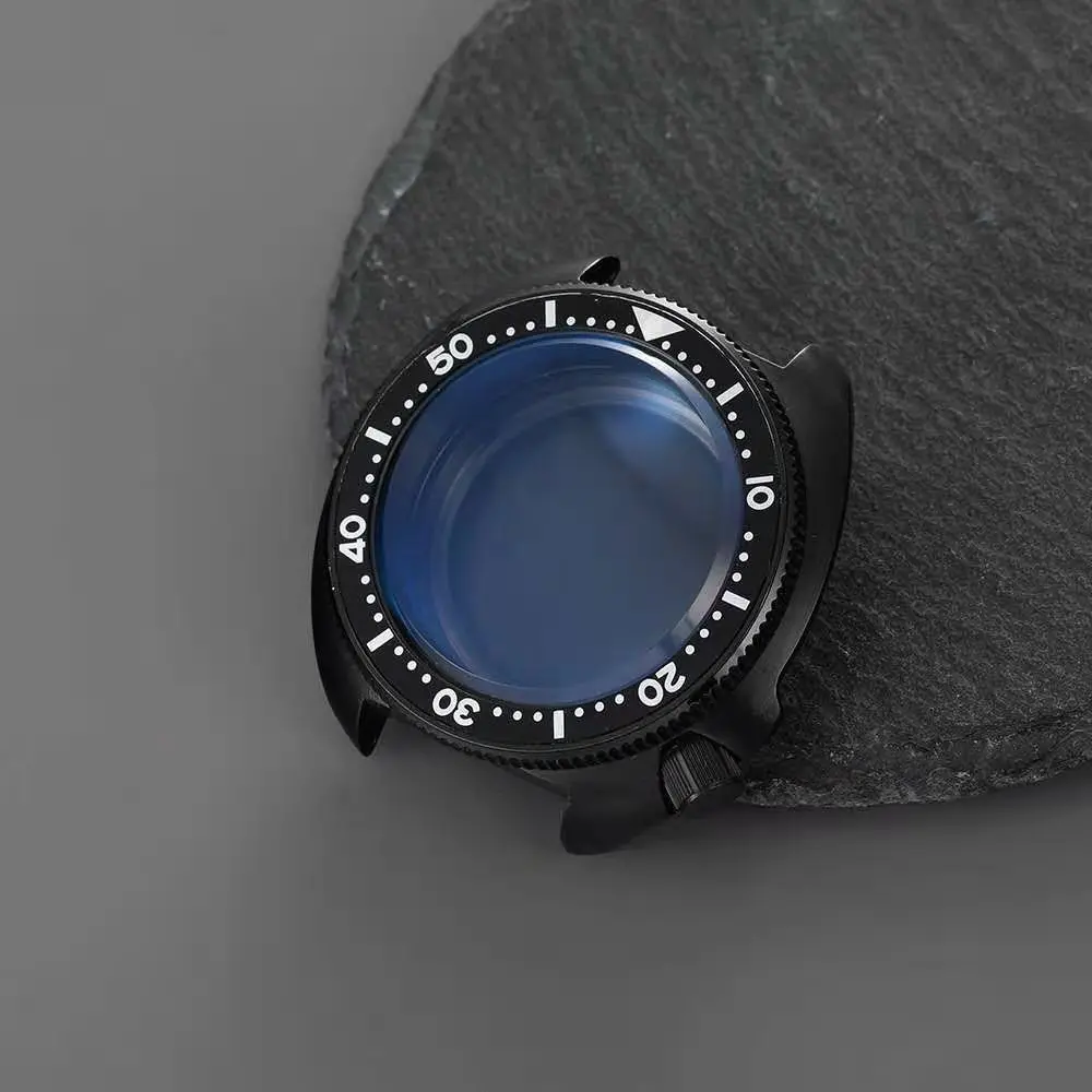 Mod Silver Black SKX 6105 Watch Case Sapphire Glass 20ATM  Water Proof Case For NH35 NH36 SKX007 SKX009 Automatic Movement