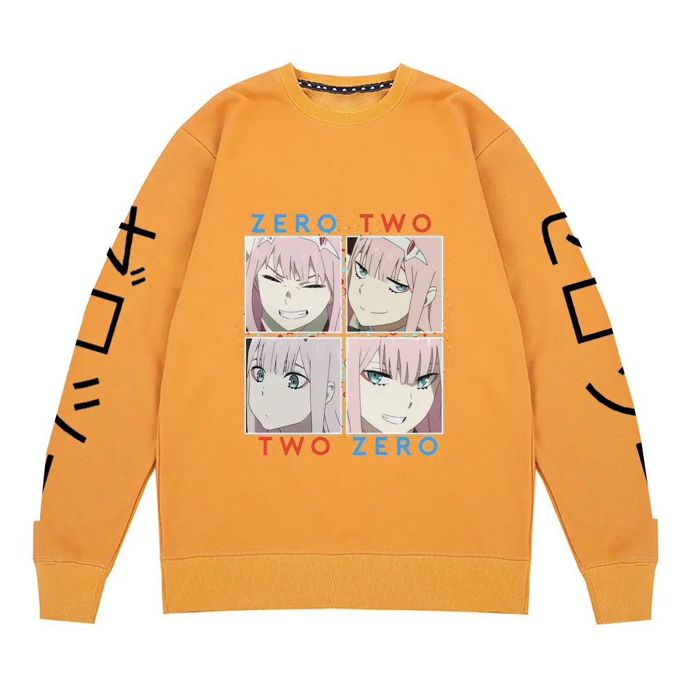 

Harajuku Manga Pullovers Darling In The Franxx Men Women Sweatshirts Sexy Zero Two Pattern Sweatshirt Oversized Hip Hop Pullover