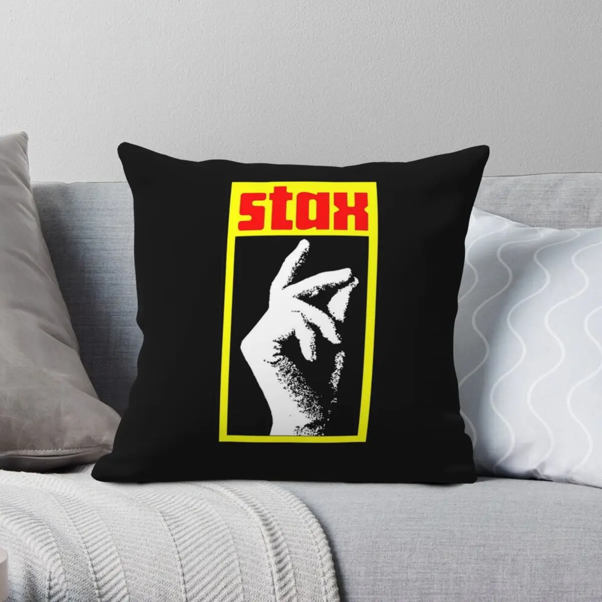 

Stax Square Pillowcase Polyester Linen Velvet Creative Zip Decor Car Cushion Case 45x45