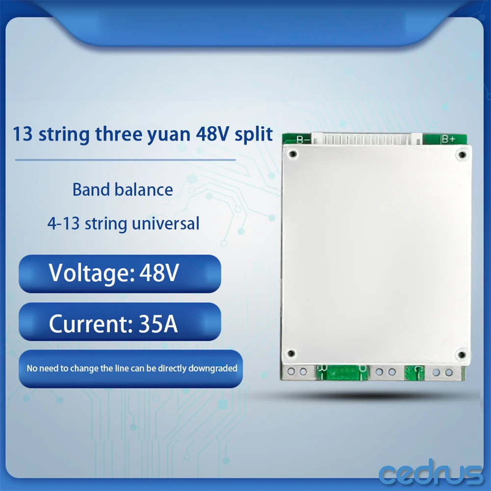 

BMS Protection Board 48V 13S 35A With Balance Integrated Circuits Lipolymer Electric Scooter For Ebike Ebicycle PCB PCM Charging