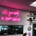 Неоновая вывеска love lashes, светодиодная подсветильник ка, буквы, настенные вывески для дома, вечевечерние, свадьбы, фоновое украшение, декоративная доска