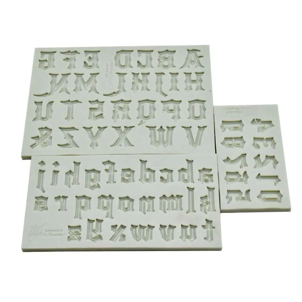 Готические буквенно цифровые силиконовые формы в верхнем и Нижнем корпусе
