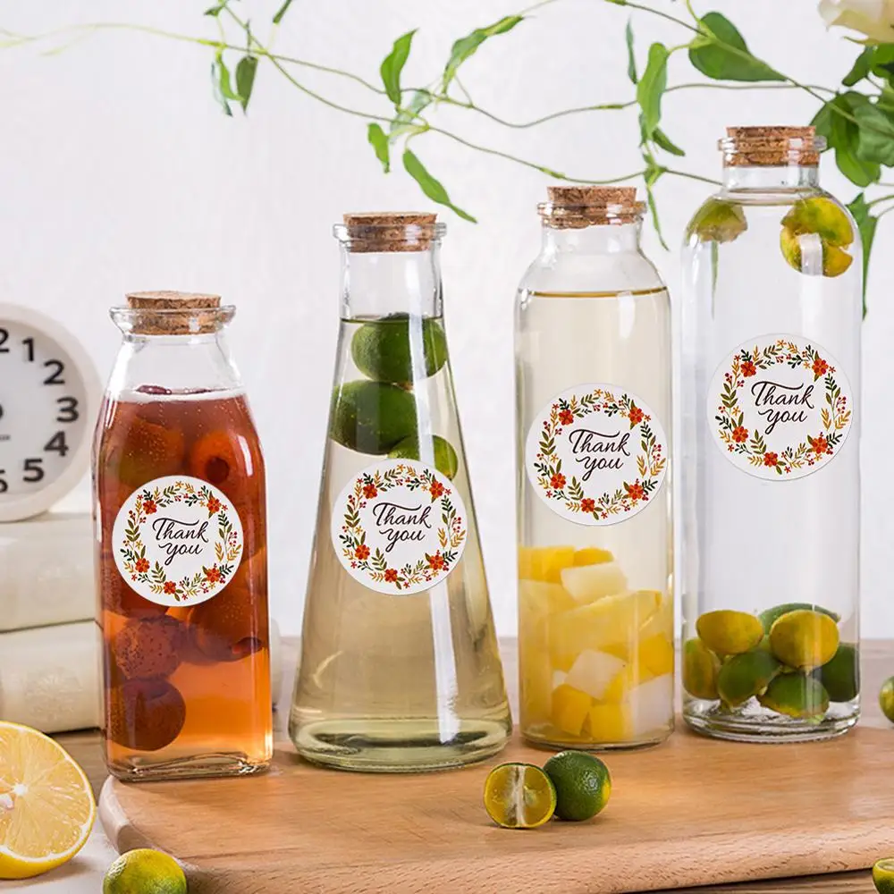 

New 500pcs Stickers Scrapbooking Wedding Envelope Seals Sticker Self-adhesive Thank You Sticker Packing Label Stationery Sticker