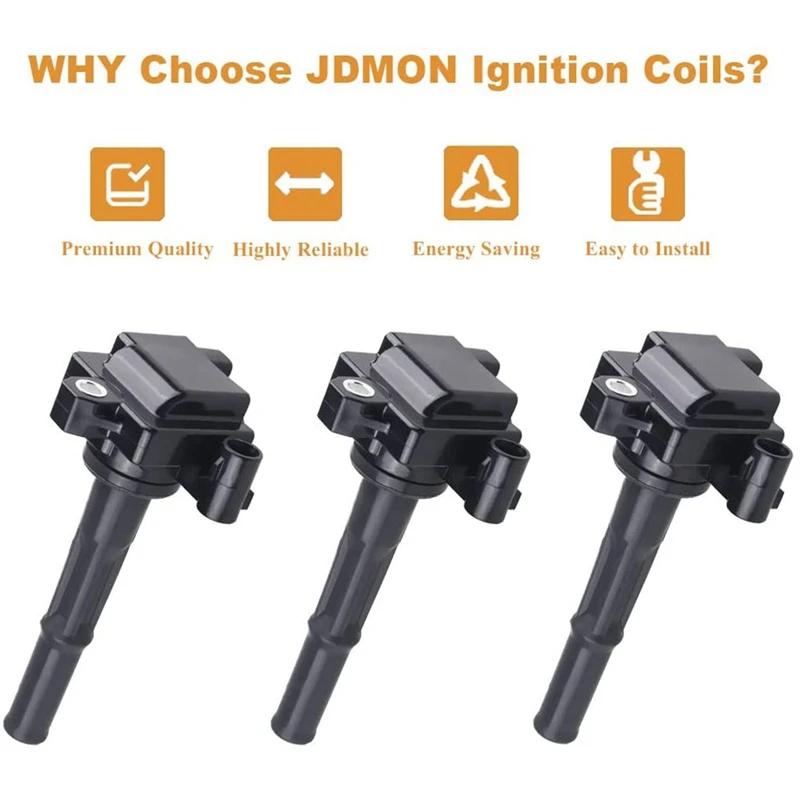 

3Pcs Ignition Coils for Toyota Tacoma- 4Runner T100 1995-2004 3.4L V6 90919-02212 UF-156