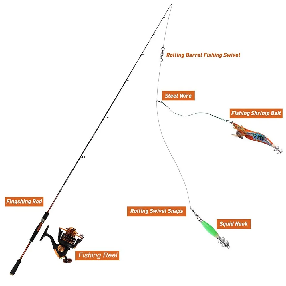 20Pcs/Bag Wood Shrimp Lures Squid Jig Fishing Hook Octopus Cuttlefish Artificial Jigging Lures Hard Squid Baits