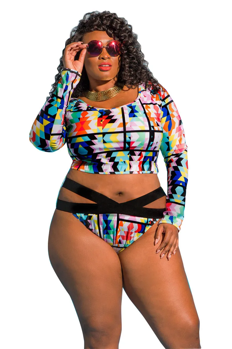 Женское танкини 2019 новый купальник бикини с принтом Высокая талия пляжная одежда