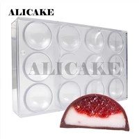 3d polycarbonate chocolate molds tray ball sphere shape form chocolate mould tray for bakery baking pastry tools drop shipping