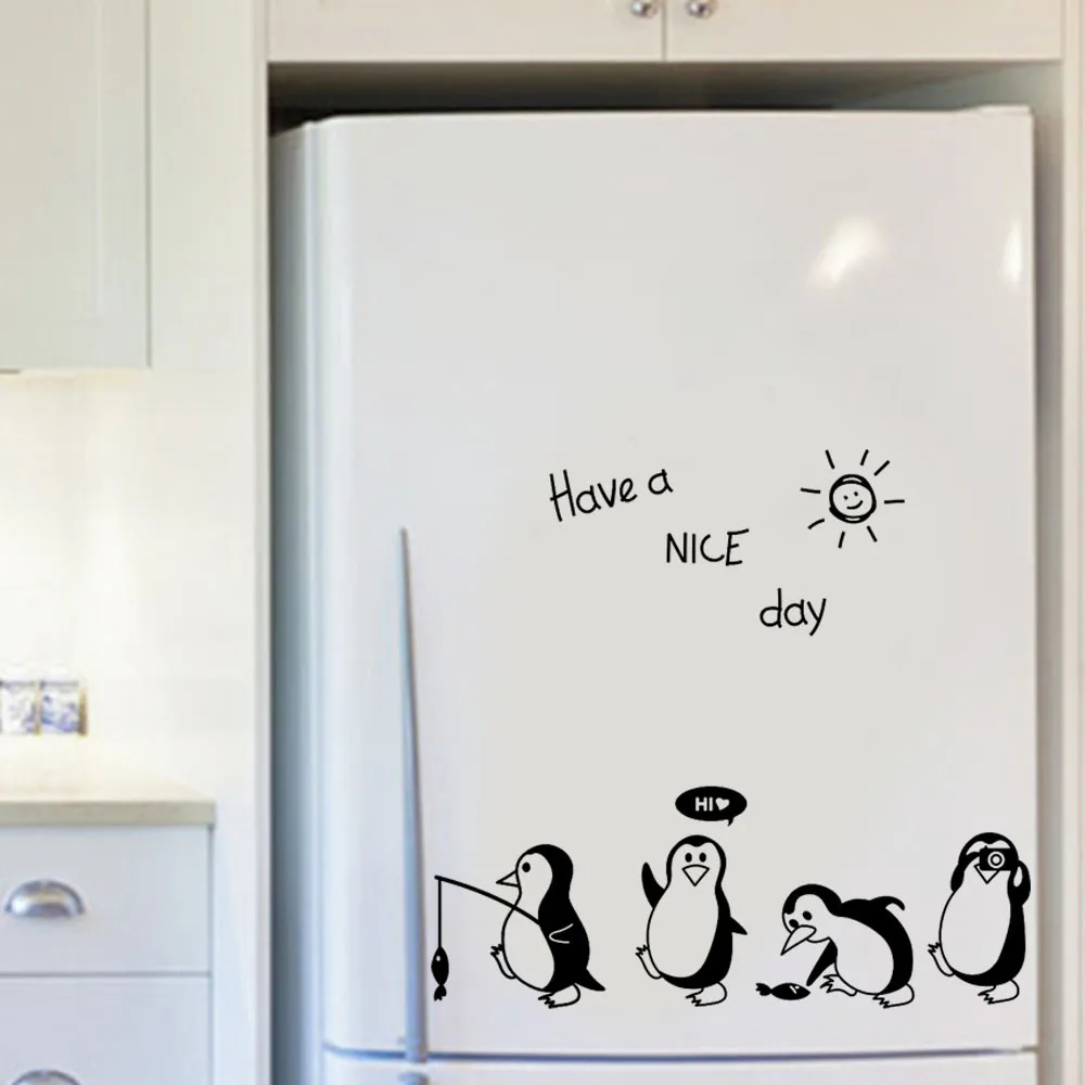 

Cute Sticker Fridge Happy Delicious Face Kitchen Fridge Wall Stickers Art Home Room Decor