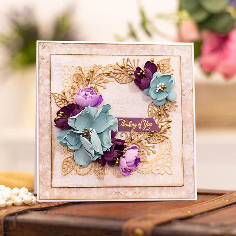 Венок винтажные кружевные Бабочки металлические Вырубные штампы 2019 Новые