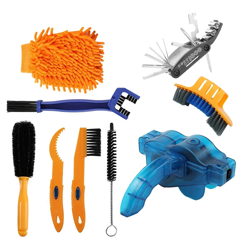 Очиститель цепи для велосипеда набор чистки чистящая машина щетки инструмент