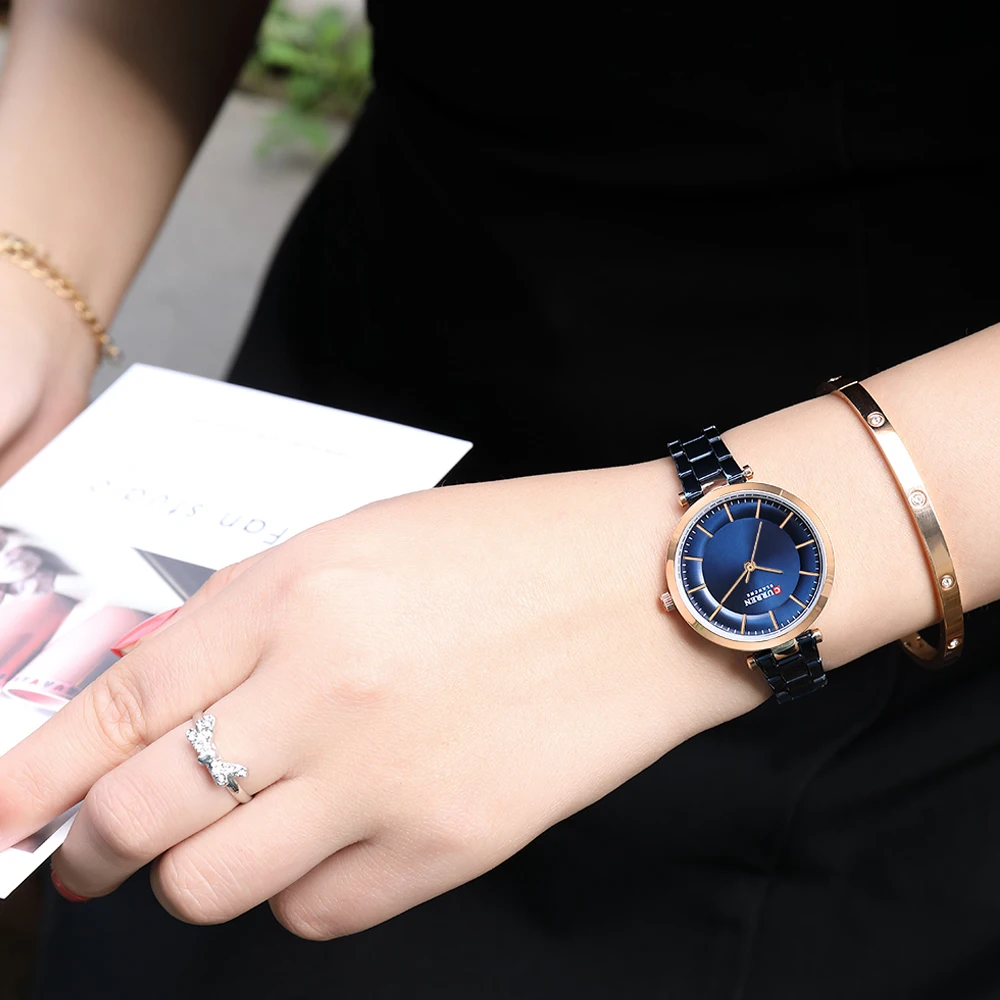 Часы CURREN женские кварцевые аналоговые ультратонкие модные наручные с