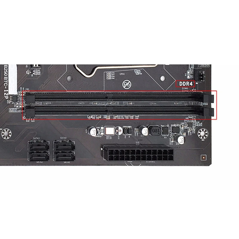 BTC-B250 Mining Motherboard Supports 12 GPU LGA1151 +G4400 CPU+DDR4 4G 2666MHZ Memory Stick + Black Fan | Компьютеры и офис