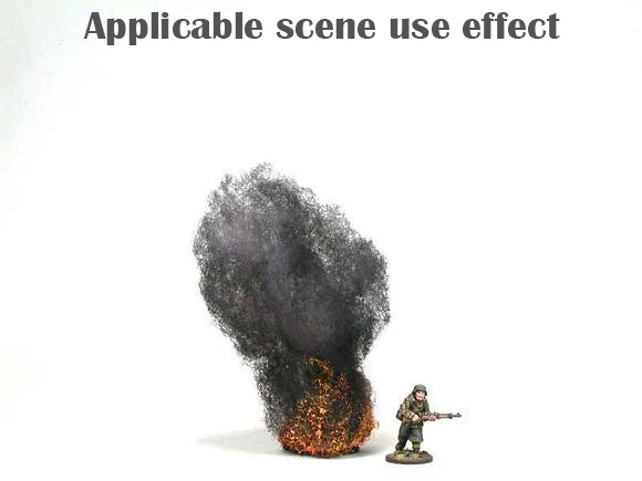 Миниатюрная модель взрывобезопасный дымчатый эффект хлопок белая 20 г + черный