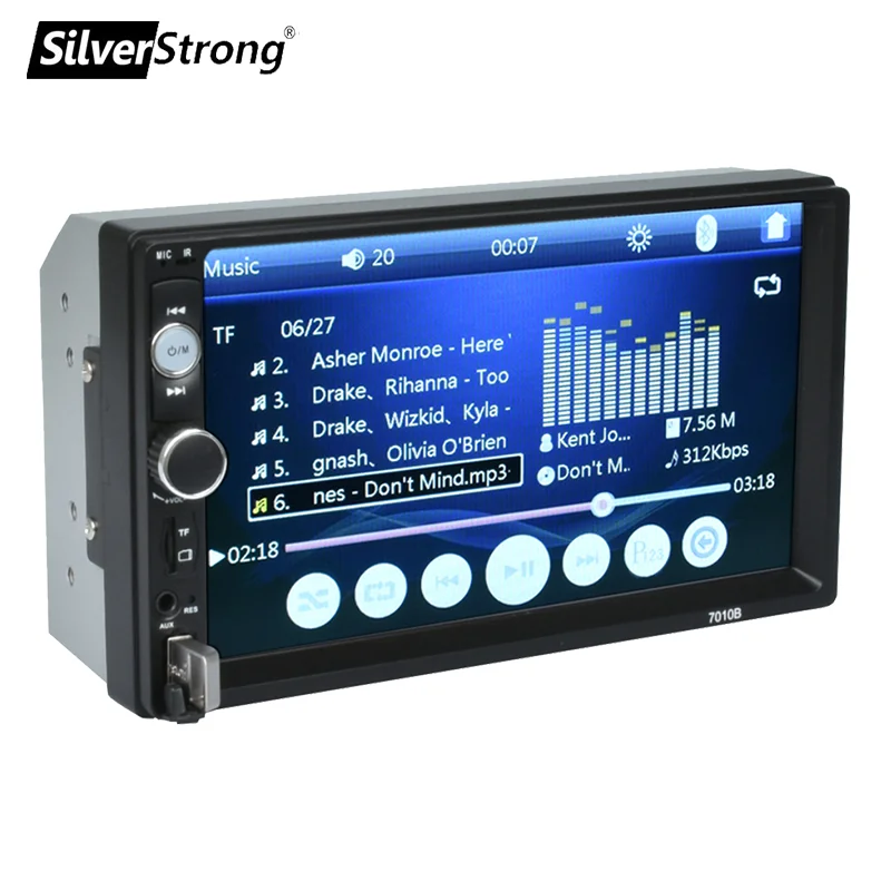 SilverStrong 2din автомобильный Радио Автомагнитола MP5 MP3 carplay емкостной экран полный
