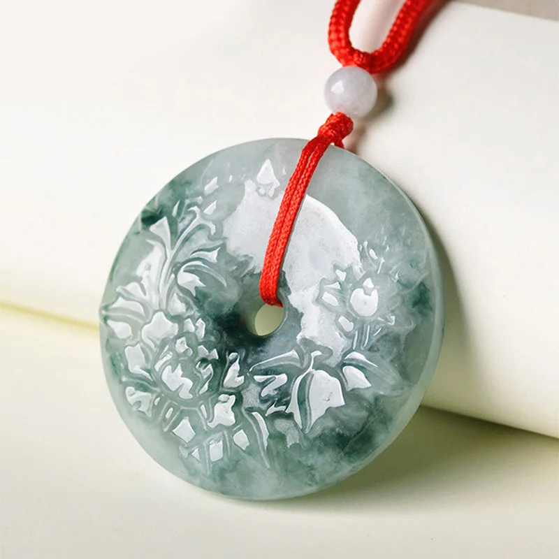 Цепочка с подвеской из натурального нефрита класса А резной кулон в виде