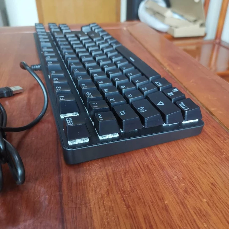 

Mechanical Keyboard 87 Keys Switch Wired Gaming Keyboards with RGB Backlight for Tablet Desktop Russian Sticker PC Computer Game
