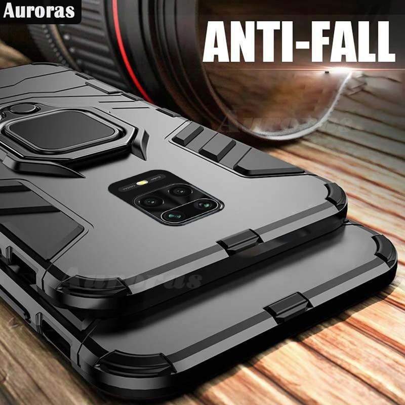 Полярное противоударный защитный чехол для Redmi Note 9S палец кольцо магнетизм