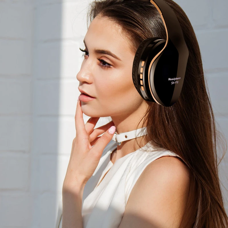 

Wireless Headphone Bluetooth Headset 3D Stereo Headphone Foldable Adjustable Gaming Earphone With Microphone For Mobile Phone PC