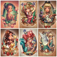 diy 5d diamond painting cute girl diamond embroidery cartoon princess cross stitch mosaic picture home decoration gifts mural